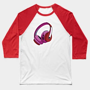 Wireless Headphone Sticker for Games and Music vector illustration. Sports and recreation or technology object icon concept. Sports headphone sticker vector design with shadow. Baseball T-Shirt